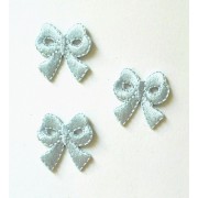 Iron-On Embroidery Sticker - Light Blue Bow